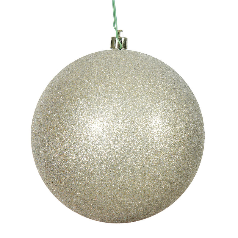 3" Champagne Ball Ornament. Pack of 12