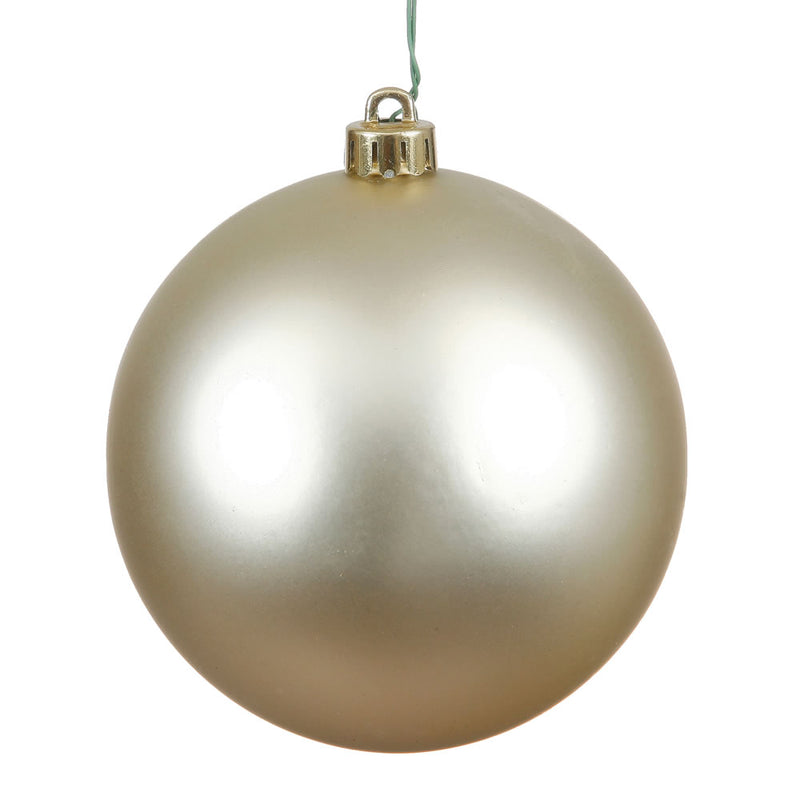 3" Champagne Ball Ornament. Pack of 12