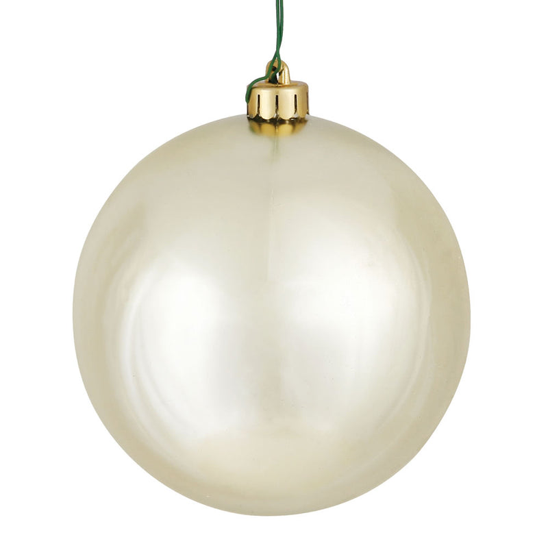 3" Champagne Ball Ornament. Pack of 12