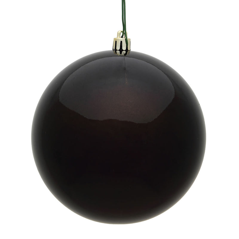 6" Chocolate Ball Ornament Box of 4