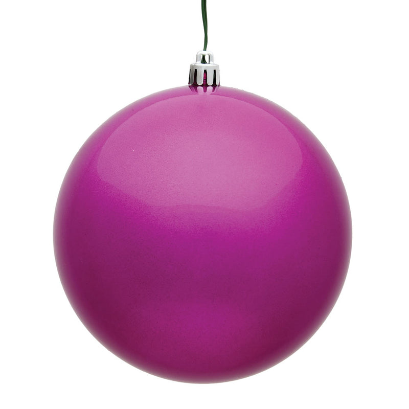 3" Fuchsia Ball Ornament. Pack of 12