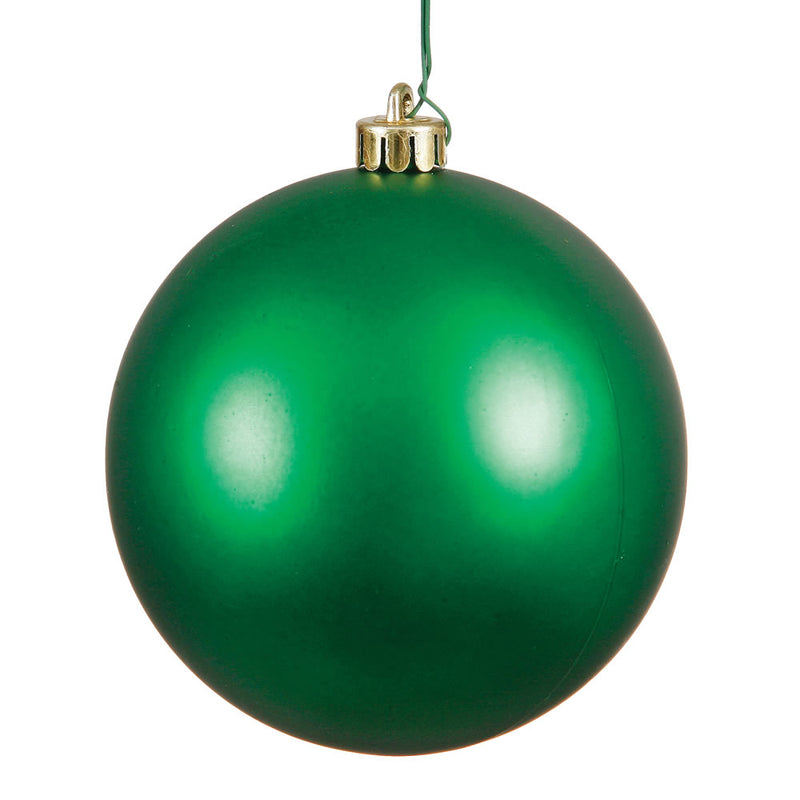 4" Green Ball Ornament. Pack of 6