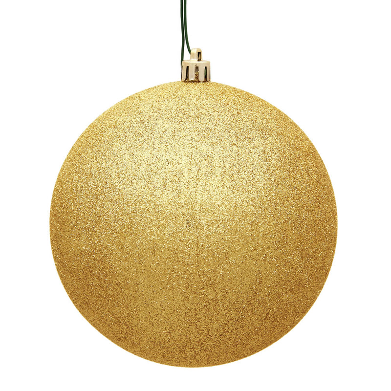 3" Honey Gold Ball Ornament. Pack of 12