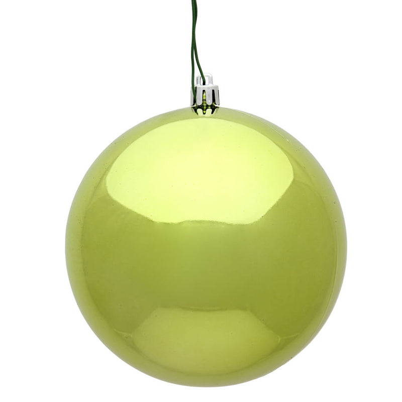 3" Lime Ball Ornament. Pack of 12