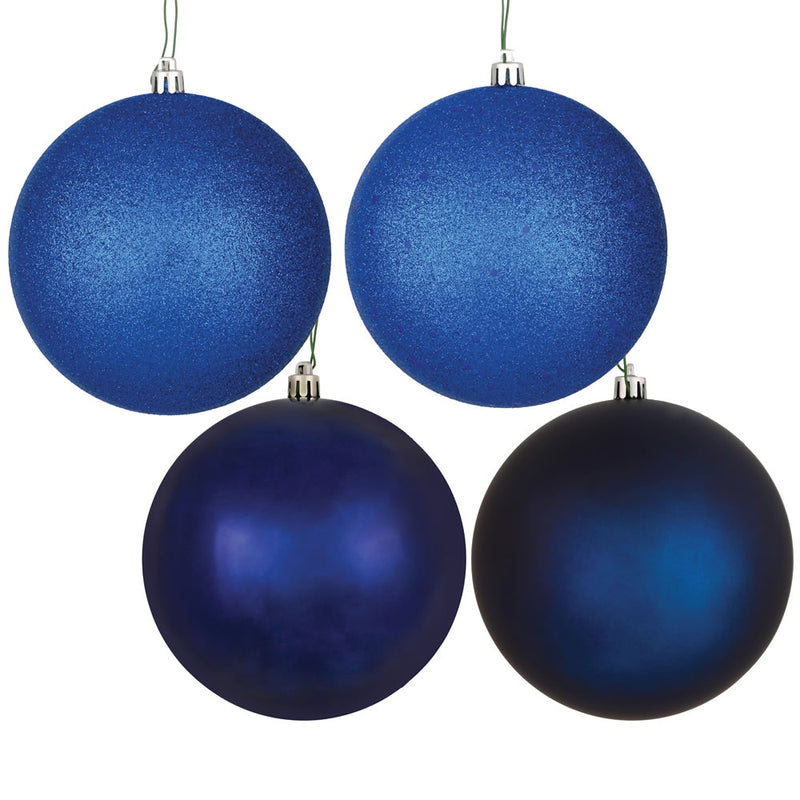 10" Midnight Blue 4-Finish Ball Assortment Drill Pack of 4