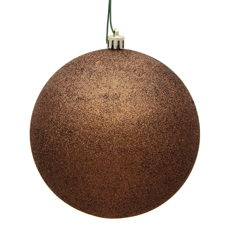 3" Mocha Ball Ornament. Pack of 12