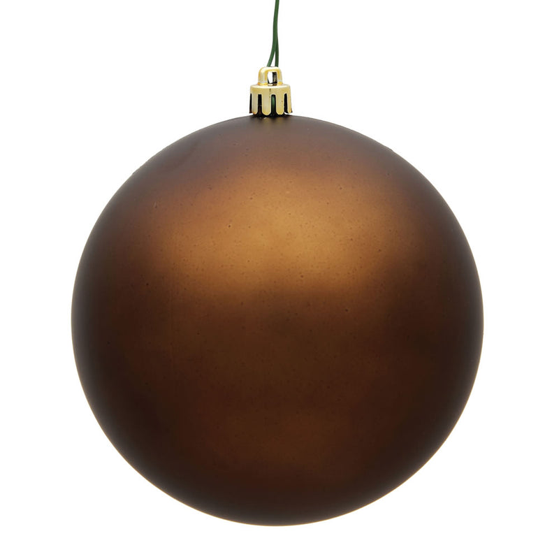 2.4" Mocha Ball Ornaments. Assorted Pack of 24