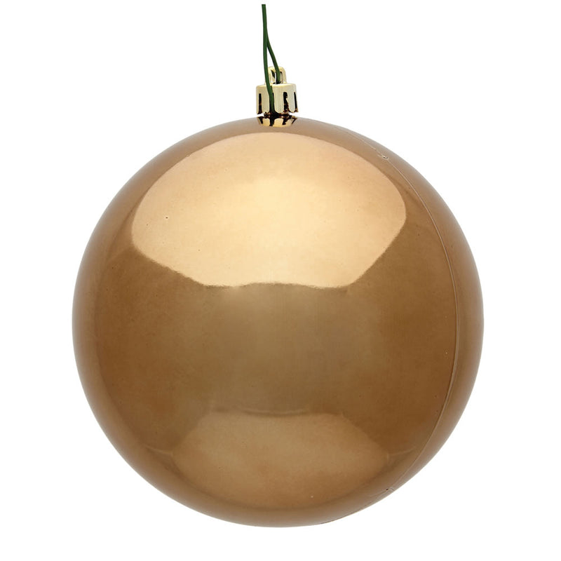 3" Mocha Ball Ornament. Pack of 12