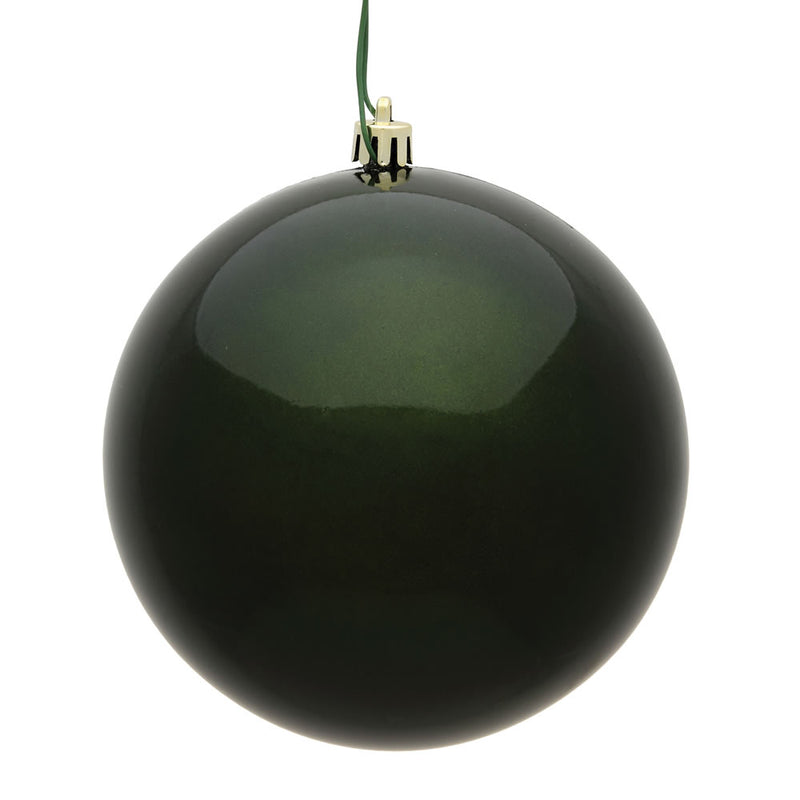 3" Moss Green Ball Ornament. Pack of 12