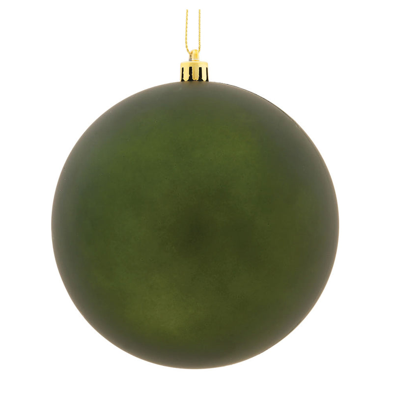 3" Moss Green Ball Ornament. Pack of 12