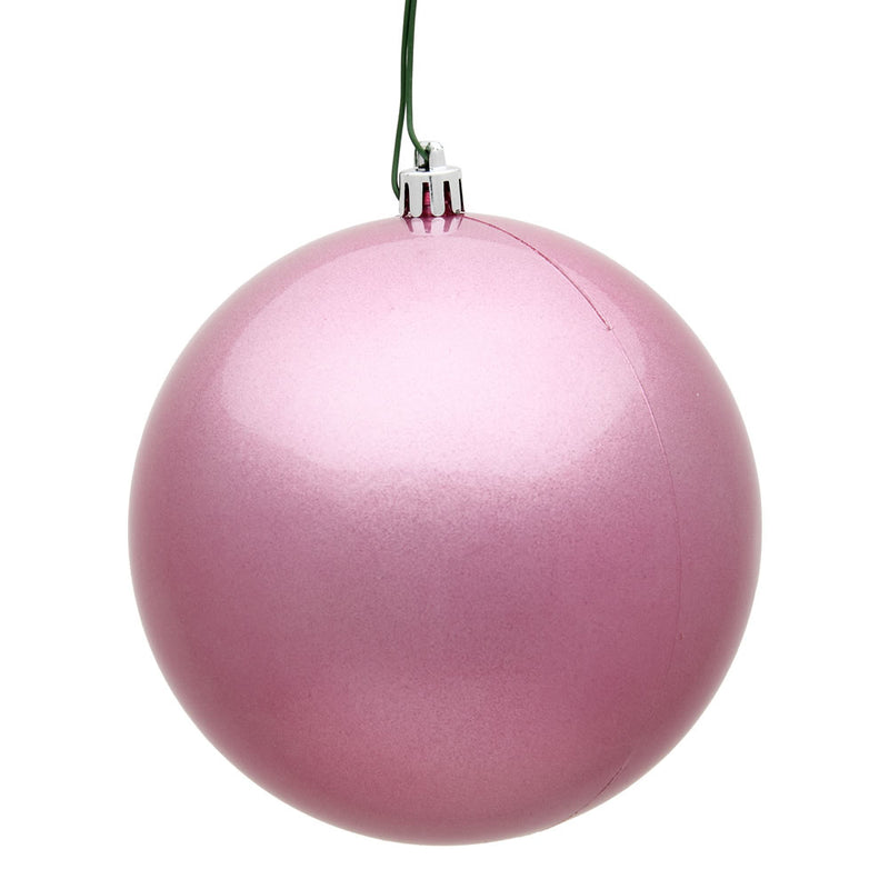 3" Pink Ball Ornament. Pack of 12