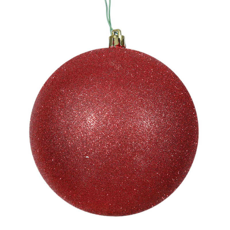 Vickerman 10 in. Shiny Ball Ornament Red