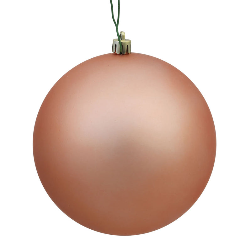 3" Rose Gold Ball Ornament. Pack of 12