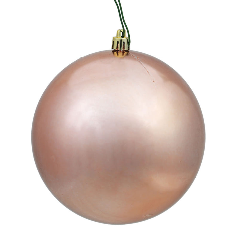 3" Rose Gold Ball Ornament. Pack of 12