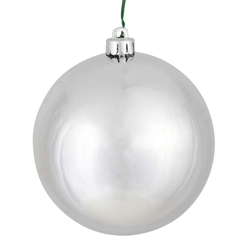 3" Silver Ball Ornaments Pack of 12