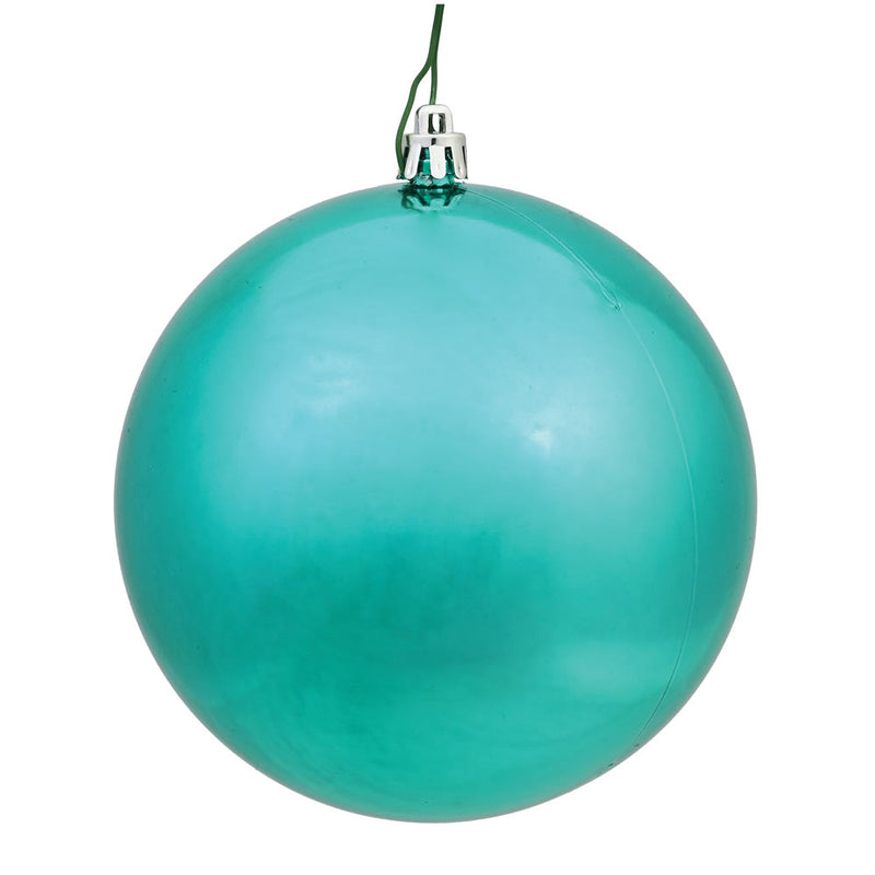 3" Teal Ball Ornament. Pack of 12