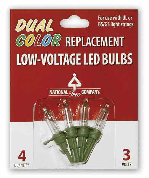 Low voltage (3V) dual LED replacement bulbs, 4 count