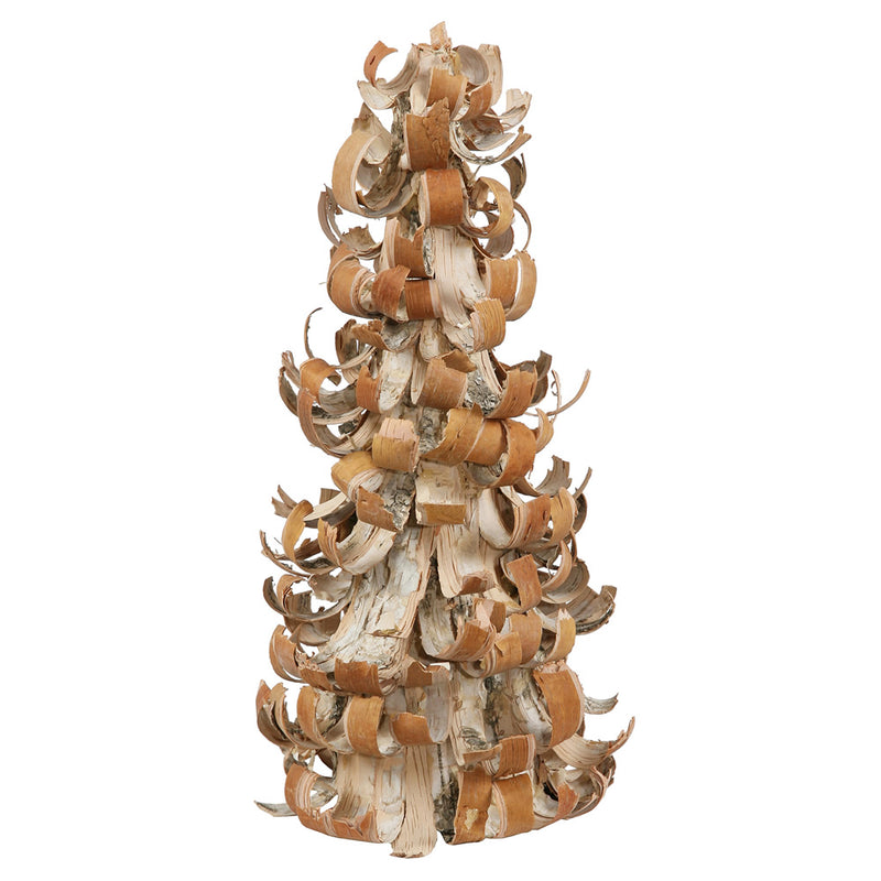 17" Birch Bark Cone Tabletop Tree