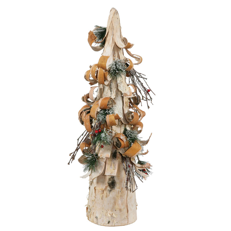 24" Birch Bark Cone Tableotp Tree