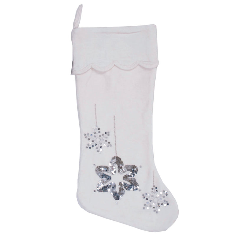 8" x 19" Silver Flakes Stocking