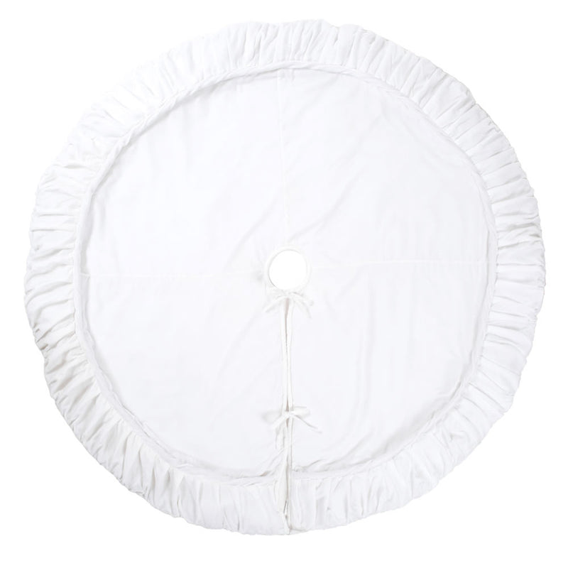 Plush White Velvet Tree Skirt