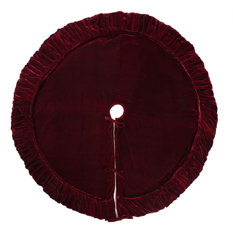 Plush Wine Velvet Tree Skirt