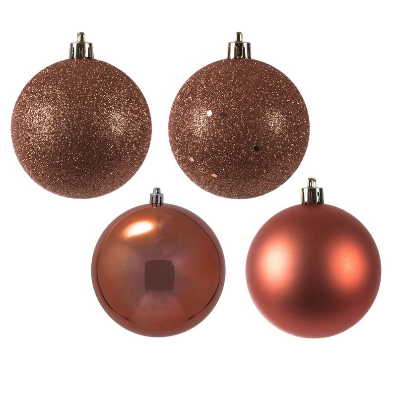 2.75" Coral Ball Ornament. 4-Finish Assorted Pack of 20